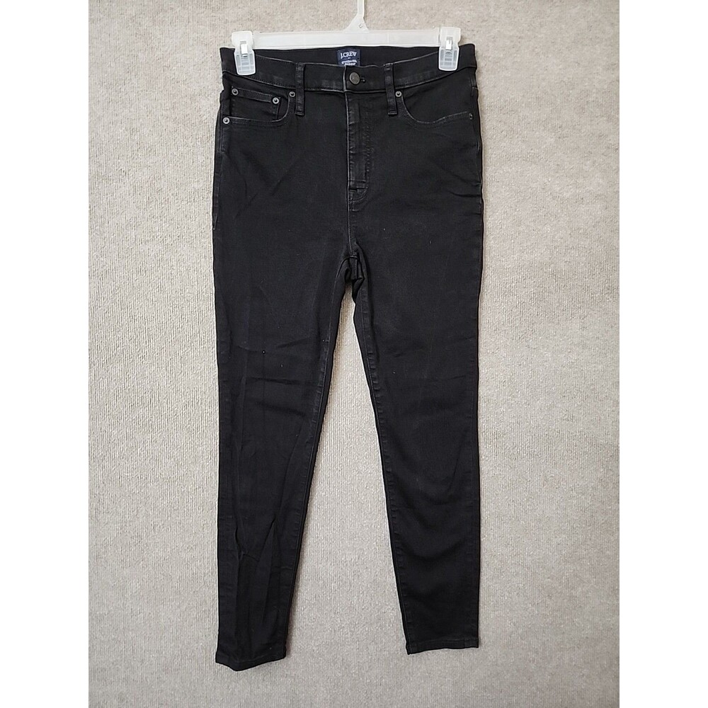 J Crew High Rise Skinny Jeans Womens 30 Black Stretch